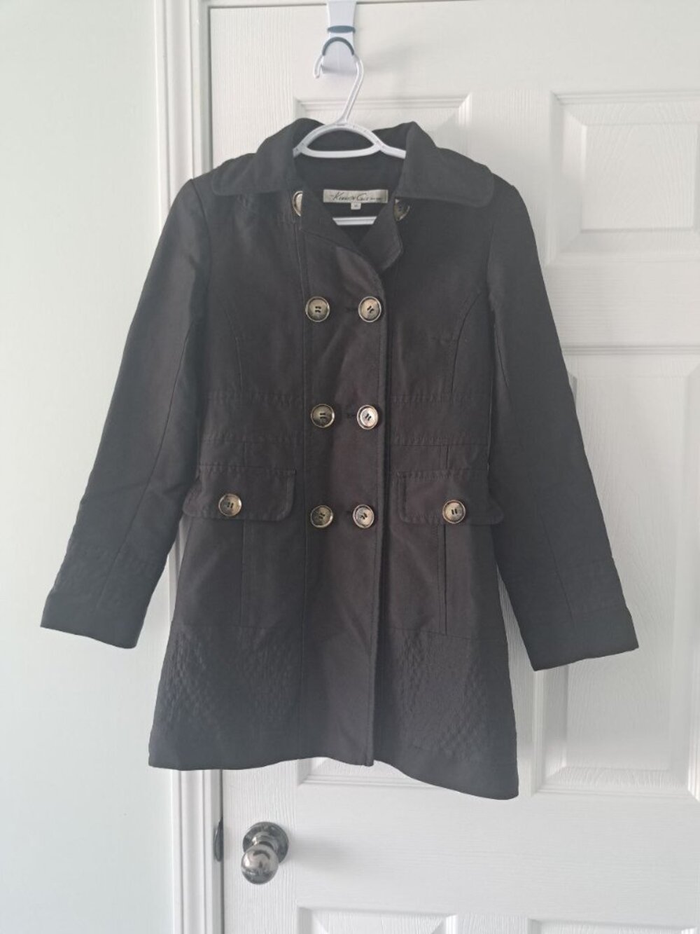 Kenneth Cole new York - Black double-breasted pea coat